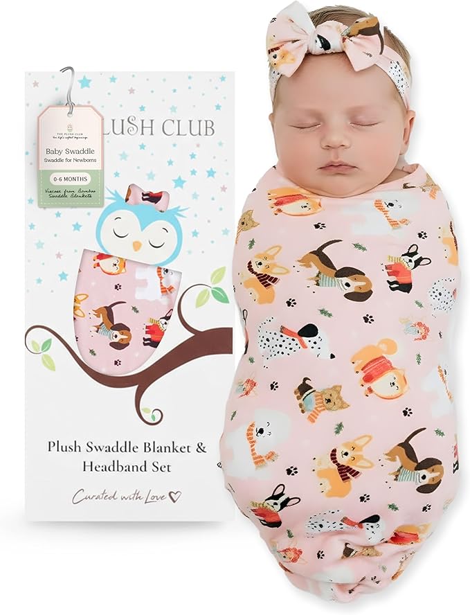 Swaddles for Newborns Baby Blanket Set Ultra-Soft 95% Bamboo Viscose Baby Swaddle for 0-3 Months | Newborn Essentials Must Haves Bamboo Viscose Swaddle Blankets