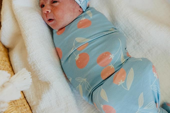 Copper Pearl Baby Swaddle Blanket - Premium Knit Baby Blanket, Large Soft Stretchy Receiving Blankets for Baby Boy and Girl, Swaddles for Newborn, Infant, and Toddler (Clementine)