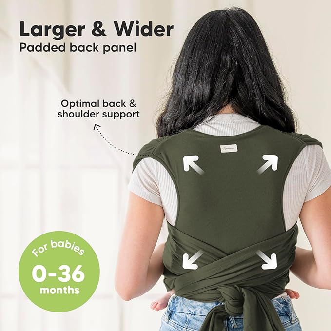 KeaBabies Baby Wrap Carrier Ring Sling - Easy to Wear, Adjustable D-Lite Baby Carrier Newborn to Toddler, Infant Carrying Shirt, Hands Free Bonding, Breathable Fabric Wearing Wrap (Forest)