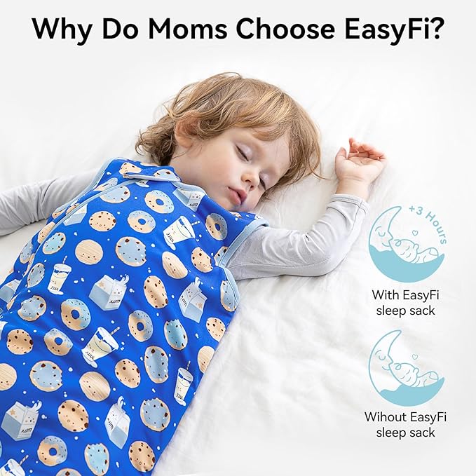EasyFi Rayon Made from Bamboo Sleep Sack 12-18 Months Supersoft Toddler Sleep Sack 1.0 Tog Baby Wearable Blanket with 2-Way Zipper Unisex Sleeping Bag for Babies