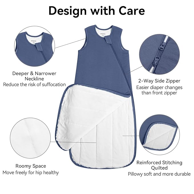 BubblePanda Modal Sleep Sack 18-24 Months 1.0 Tog Super Soft Toddler Sleep Sack 2t for Babies 2-Way Zipper Baby Wearable Blanket