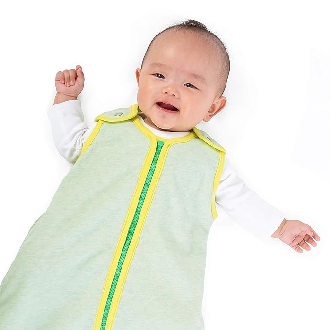 Baby Deedee Wearable Blanket Baby and Toddler Sleeping Sack, Baby Sleeping Bag, Sleep Nest Lite, Lemon Mint, Medium (6-18 Months)