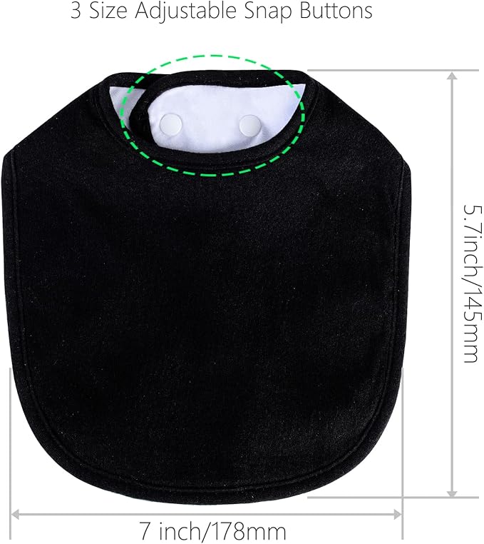 Hakochia Waterproof Baby Bibs Organic Cotton Super Soft and Absorbent With Adjustable Snap for Baby Boys and Girls