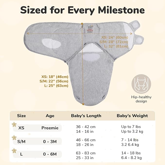 Mama Cheetah Baby Swaddle Sack, Organic Cotton Swaddle Blanket, Adjustable Swaddle Sleep Sacks, Easy Swaddles for Boy Girl 0-3 Month, Baby Essentials, 4-Pack