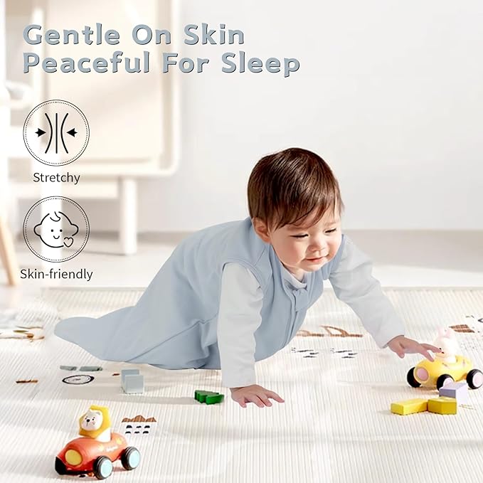 Wrrernsin Baby Sleep Sack 0-6 Months,100% Cotton TOG 0.5 Wearable Blanket for Newborn and Infant, 3 Pack 2-Way Zipper Lightweight Sleeping Bags for Toddler