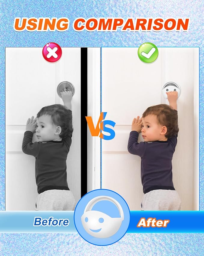 Child Proof Deadbolt Lock, 2.8 Inch Door Safety Deadbolt Lock for Kids Fits Most Deadbolts, 2 Pack