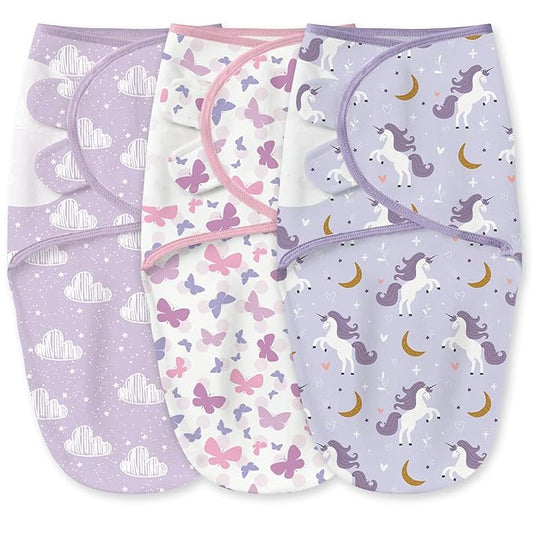 Yoofoss Baby Swaddles for Newborns 100% Organic Cotton, Adjustable Swaddle Sleep Sack 0-3 Months Newborn Swaddle Sack, Breathable Soft(Small)