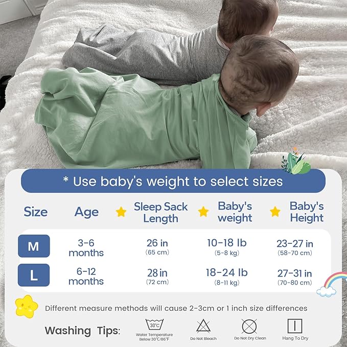 ZIGJOY Baby Transitional Swaddles for Newborns: 0.5 Tog Arms Up Sleep Sack 3-6-12 Months Soft Cotton Shark Fin 2 Way Zipper