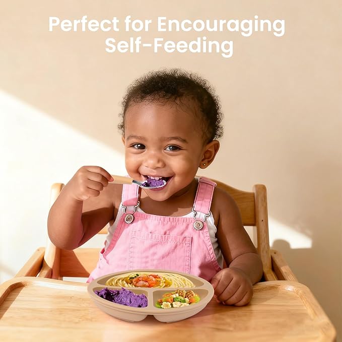 Eascrozn 6 Pack Toddler Utensils, Toddler Forks and Spoons Set, Kids Silverware with Silicone Handle, 18/8 Stainless Steel Children Safe Flatware, BPA Free, Dishwasher Safe