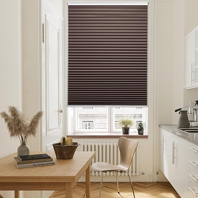 MYshade Cordless Blackout Cellular Shades, 1.5" Honeycomb Window Blinds for Bedroom & Nursery, Thermal Insulated, Noise Reducing, Privacy Shades, Inside or Outside Mount (35" W x 72" H, Taupe)