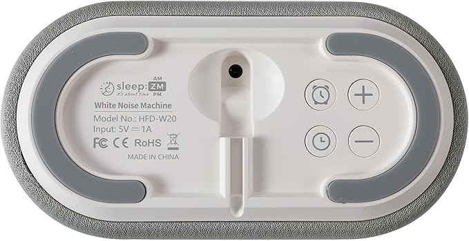 White Noise Machine with 29 Sounds + 16 Colors – Digital Alarm Clock & Amber Night Light for Blue Light Blocking, Gentle Wake Alarm, Sleep Timer & Memory Function for Adults & Kids