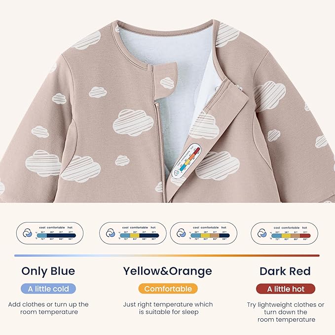 kaiya baby Unisex Toddler Sleep Sack with Feet, 2.5 Tog Baby Winter Sleep Sack Long Sleeve Gifts for Boys & Girls