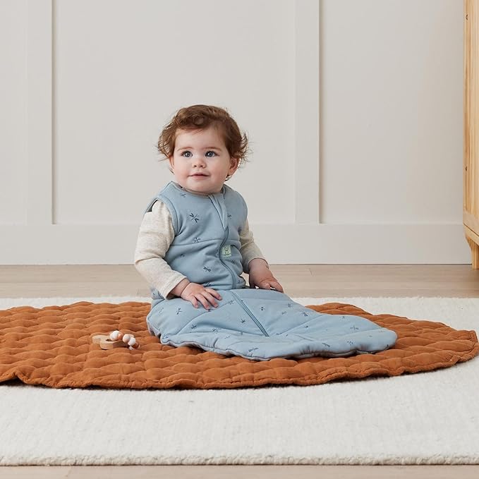ergoPouch 2.5 Tog Jersey Sleeping Bag – Arms-Out Baby Sleep Sack, Ideal Transition from Swaddling, Slim Fit Keeps Baby Secure & Comfortable, Soft Breathable Fabric (8-24 Months, Dragonflies)
