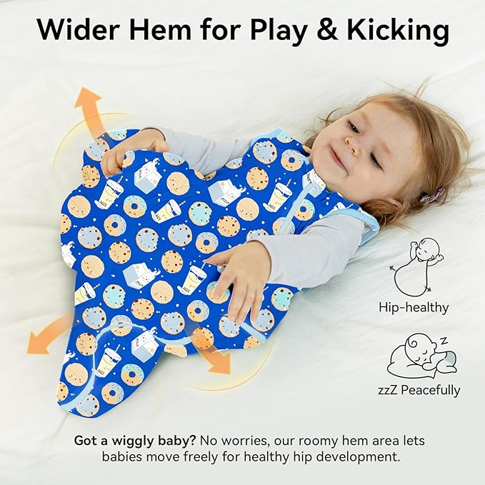 EasyFi Rayon Made from Bamboo Sleep Sack 12-18 Months Supersoft Toddler Sleep Sack 1.0 Tog Baby Wearable Blanket with 2-Way Zipper Unisex Sleeping Bag for Babies