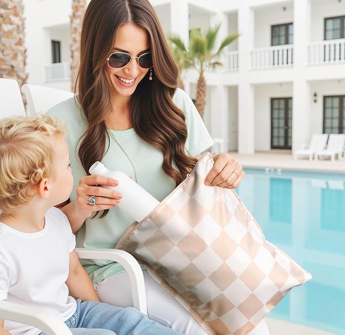 Wet Bag for Swimsuit - 2 Pack Waterproof Wet Dry Bag for Clothes - Baby Diaper Bag - Travel Laundry Daycare Bags - Baby Beach Essentials - Bogg Bag Accessories