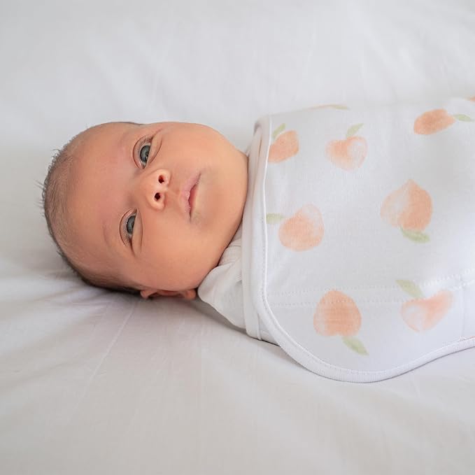 aden + anais Easy Swaddle Wrap, Newborn Wearable Swaddle Blanket, Adjustable Fasteners, 100% Cotton, 3 Pack, 0-3 Months, Desert Sun