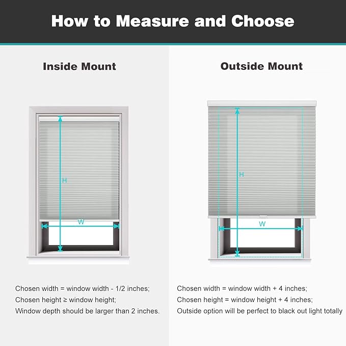 Changshade Cordless Cellular Shades, Light Filtering Honeycomb Shades for Windows, Pull Down Pleated Blinds, Easy to Install for Indoor Windows and French Doors,34.5" W x 72" H, Grey