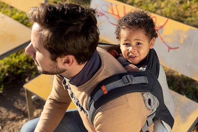 Beco Toddler Carrier (20-60 lbs) with Extra Wide Seat, 100% Cotton - Front-Carry & Backpack Style - Lightweight & Ergonomic Sling Carrier for Children from 18months - Navy