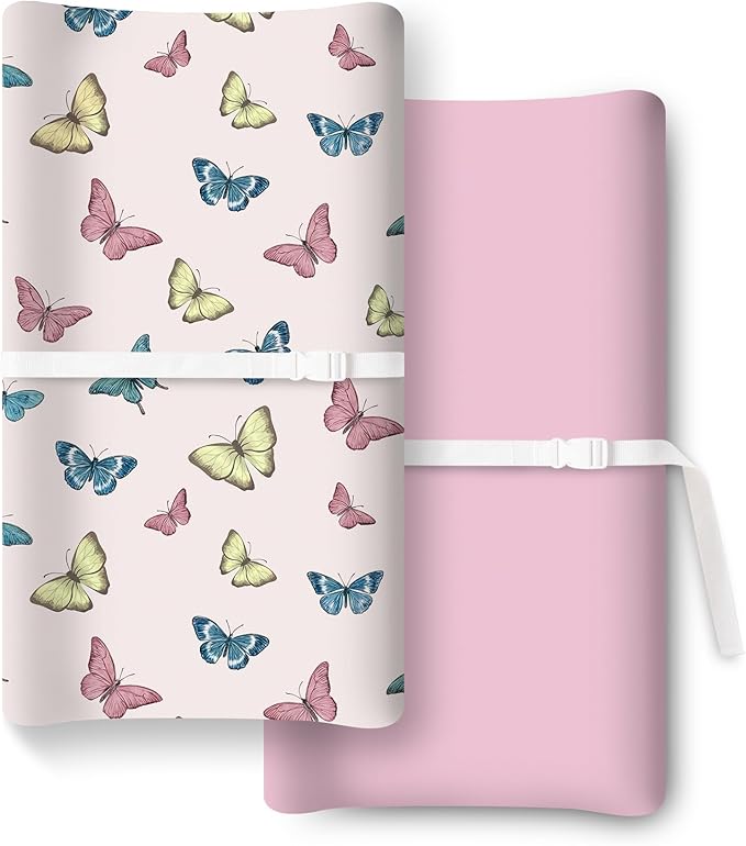 TOTCHILL Extra Stretchy Changing Pad Cover, Ultra Soft Premium Jersey Knit Changing Pad Sheets, Fits All Standard Changing Tables/Dresser Tops, Unisex for Boys Girls - 2 Pack