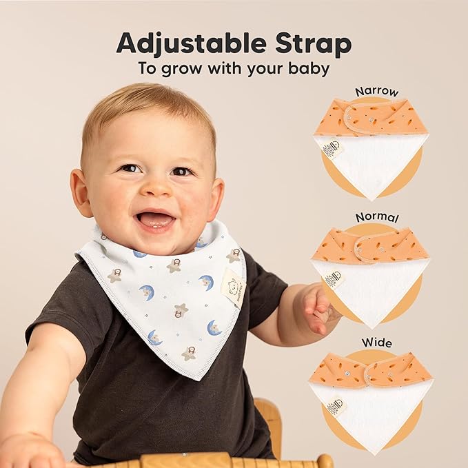 KeaBabies 10-Pack Organic Baby Bandana Bibs for Girls - Super Absorbent Triangle Baby Bibs for Drooling and Teething Infant, 100% Cotton Extra Soft for Newborn, Infant 0-36 Months (Cosmo)