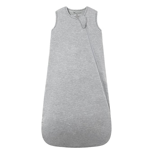 Mosebears Unisex Rayon Made from Bamboo Wearable Blanket with 2-Way Zipper,2.5 Tog Baby Winter Sleep Sack (Grey,0-6 Months)