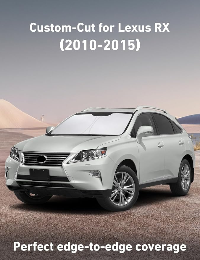 Econour Windshield Sunshade for Lexus RX 350 2010-2013 2014 2015, Sun Visor for Front Windshield & Window Sun Shade Cover, UV Heat Blocker & Protector, Car Accessories