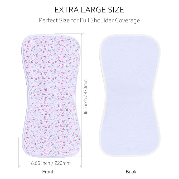 Hakochia Burp Cloths for Baby Boy & Girl Organic Cotton Large Unisex Burp Clothes Extra Absorbent Soft Neutral Burping Rags Spit Up Cloth Sets for Newborns 8 Pack