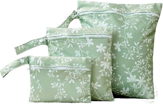 Wet Dry Bag for Baby, Swimsuit, Diaper Bag & Travel - Waterproof Reusable Leakproof Pouch for Wet Clothes, Swimsuits, Pool, Beach, and Gym