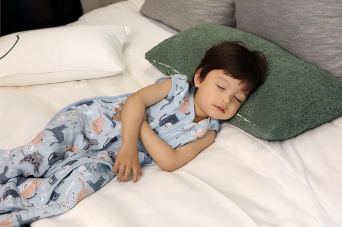 TADO MUSLIN Baby Sleep Sack 2-4 T Baby Wearable Blanket 100% Organic Cotton 0.5 TOG Toddler Sleep Sacks 2- Way Zipper Soft 4 Layers Muslin 2T 3T 4T Kitten Cat