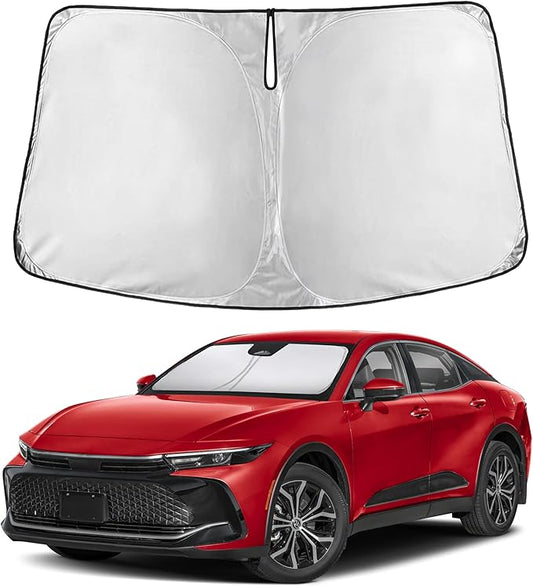 EcoNour Windshield Sun Shade Compatible for Toyota Crown 2023-2026 Front Window Sunshade Foldable Sun Visor UV & Heat Blocking Protection