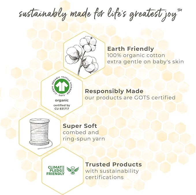 Burt's Bees Baby Infant Washcloths, 100% Organic Cotton, Soft and Super Absorbent Knit Terry Wash Cloth - 3 Pack Set