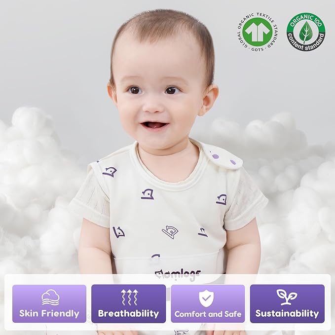 PuppyNap Baby Sleep Sack, Toddler Sleep Sack 3-Pack Set, Sleep Sack 18-24 Months, 100% Organic Cotton Sleep Sack with 2-Way Zipper.