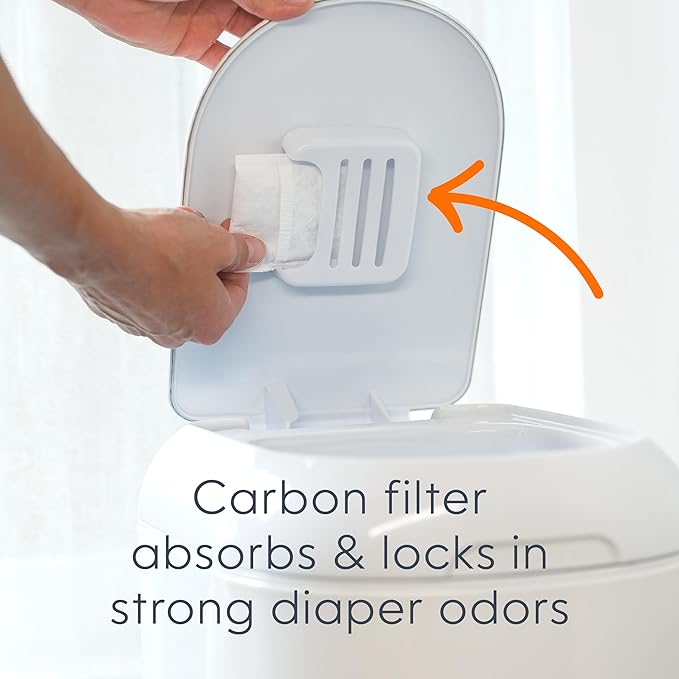 Diaper Genie Platinum Pail (Stone Grey) + Easy Roll Refill (30 Bags) Bundle