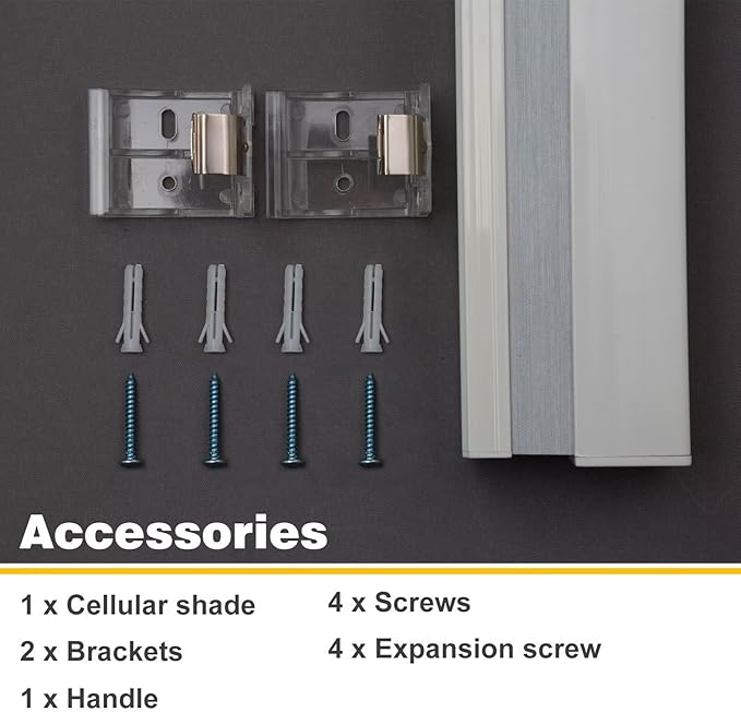 MYshade Cordless Blackout Cellular Shades for Windows, Honeycomb Window Shades with Thermal Insulation, Child & Pet Safe Room Darkening Shade, Easy Install, 22" W x 36" H, Grey