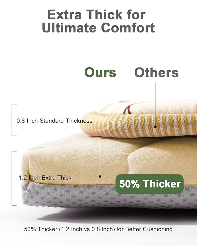 Premium Foam Baby Play Mat 50" x 50" with Removable Cover, Extra Thick Padding Playpen Mat, Non-Slip Floor Mat, Stylish & Easy to Clean for Crawling Baby, Infants & Toddlers, Beige