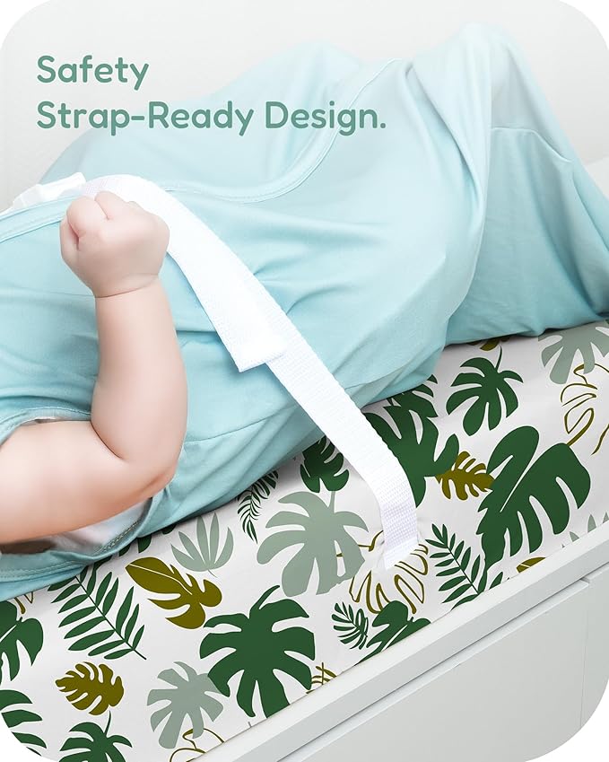 TotChill Extra Stretchy Changing Pad Cover, Ultra Soft Premium Jersey Knit Changing Pad Sheets, Unisex for Boys Girls, Fits All Standard Changing Tables/Dresser Tops - 2 Pack