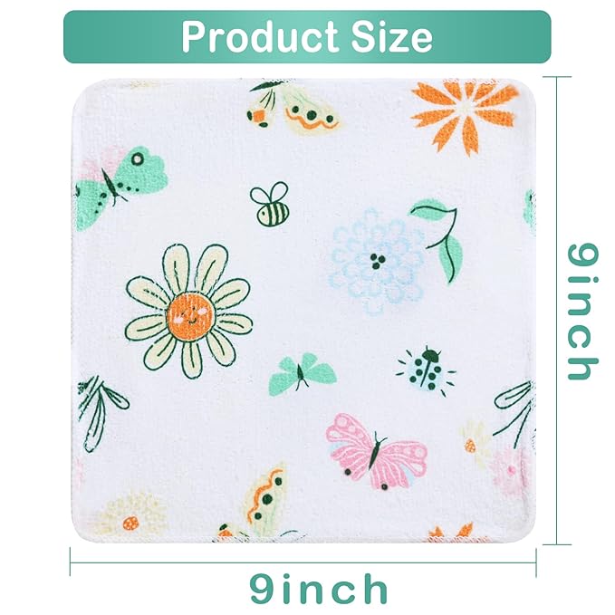 Viviland Baby Washcloths 24 Pack, Toddler Wash Cloths for Bath, Super Soft & Absorbent Bath Towel for Newborn and Infants, Baby Towels Care for Baby's Sensitive Skin