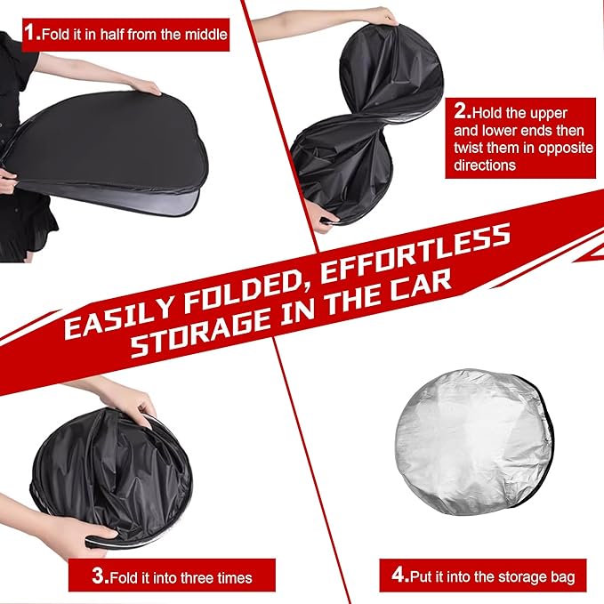Windshield Sun Shade for 2007-2011 Toyota Camry Foldable Sun Sunshade for Car Front Window Blocks UV Rays and Heat Automotive Interior Protector Custom Fit Accessories