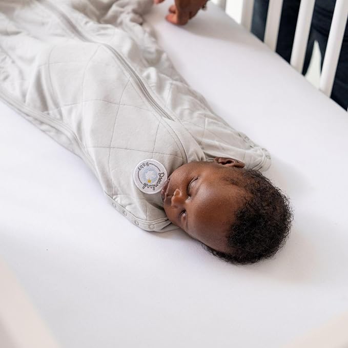 Dreamland Baby Viscose Swaddle Blanket (0-6 Months). 1.0 TOG Ultra Soft Swaddle Blanket w/Built in Band. 97% Viscose, 3% Spandex (Grey). Mom-Owned US Business, Premium Materials