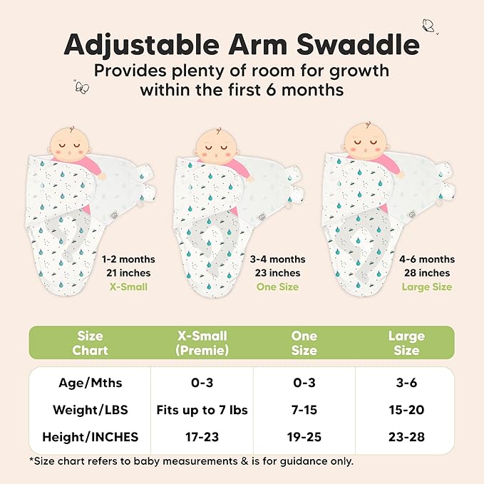 KeaBabies 3-Pack Organic Baby Swaddle Sleep Sacks - Swaddles for Newborns, Infant 0-3 Months, Baby Girls, Boys, Soft & Snug Newborn Sleep Sack, Nursery Swaddling Blankets (Lunaris)