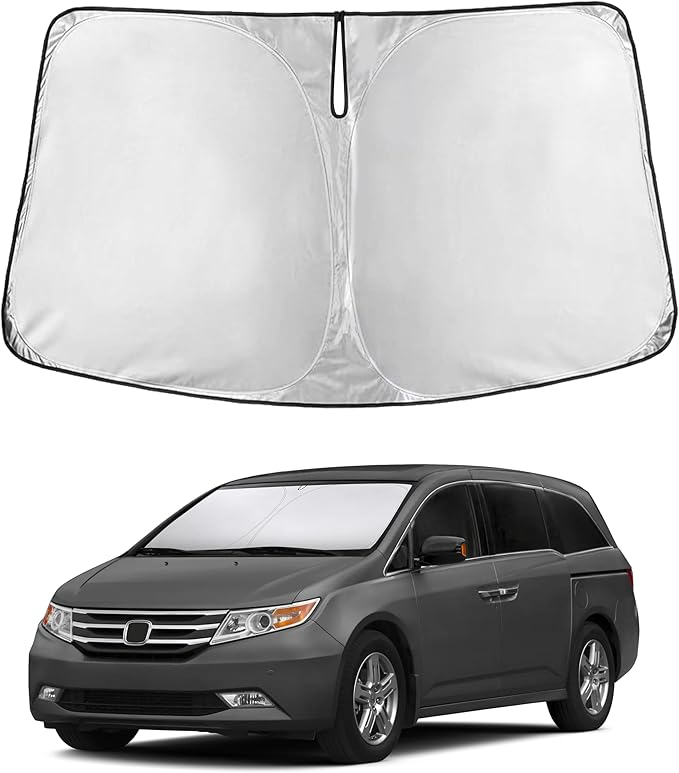 Econour Windshield Sunshade for Honda Odyssey 2011-2015 2016 2017, Sun Visor for Front Windshield & Window Sun Shade Cover, UV Heat Blocker & Protector, Car Accessories