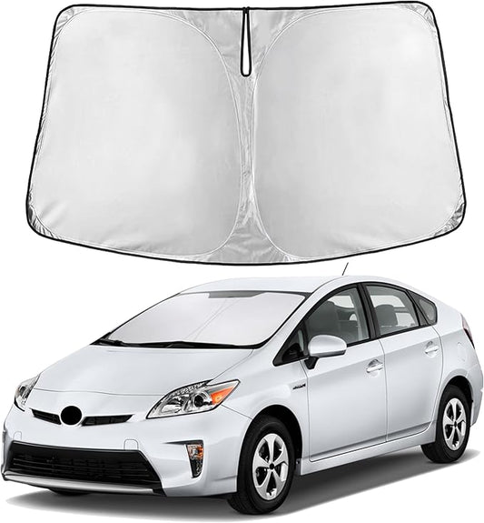 Econour Windshield Sunshade for Toyota Prius Hatchback 2010-2013 2014 2015, Sun Visor for Front Windshield & Window Sun Shade Cover, UV Heat Blocker & Protector, Car Accessories
