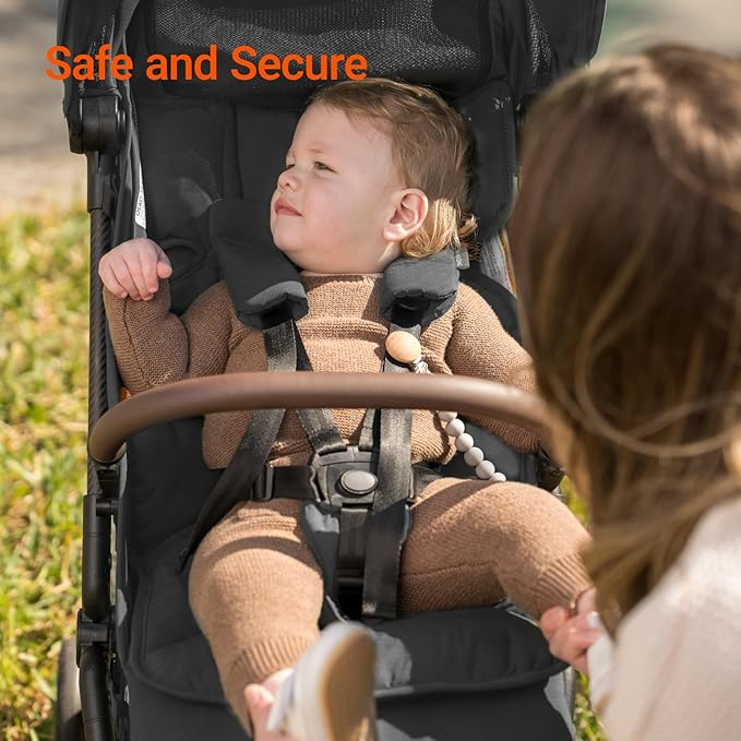 MAMAZING Lightweight Baby Travel Stroller with Carbon Fiber Frame, Compact & Airplane-Friendly, One-Handed Folding Design, 11.6 lbs, Perfect for Toddlers, Black