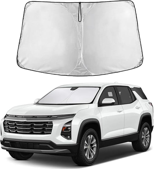 EcoNour Windshield Sun Shade Compatible for Chevrolet Equinox 2025–2026 | SUV Front Window Sunshade | Foldable Sun Visor Shield | UV & Heat Blocking Protection