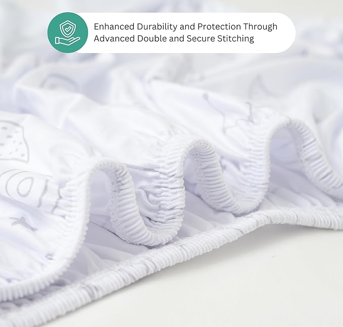 TansyPanda Halo Bassinet Sheets for BassiNest Luxe Swivel, Soothing, Swivel, Lite, Essential Sleeper, 3 Pack, 33 X 17 Inch, Ultra Soft, Snug Fit, Unisex Boys Girls, Gray White (Space)