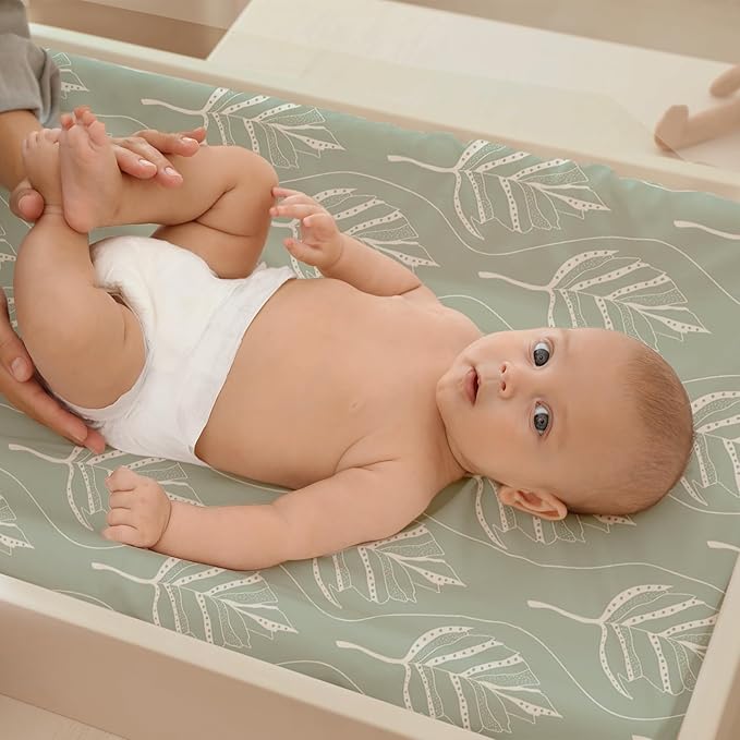 Gllquen Baby Bassinet Sheets Set 2-Pack, Breathable Cozy Bassinet Fitted Sheet Universal Fit Standard Mattress Oval Rectangle Cradle Baby Sheets for Baby Boy Girls Unisex 32"x16"(Elephant)