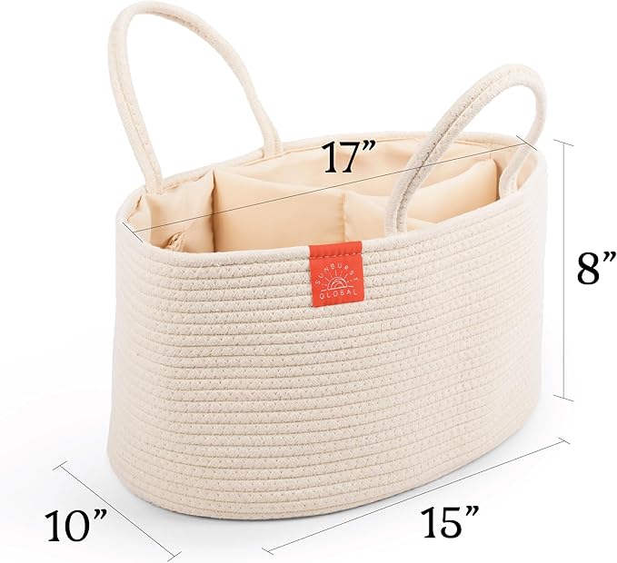 Diaper Caddy Organizer - Baby Shower Gifts - Newborn Essentials Must Haves - New Mommy Essentials - Boy or Girl Nursery Décor - Bed Caddy - Car Organizers and Storage.