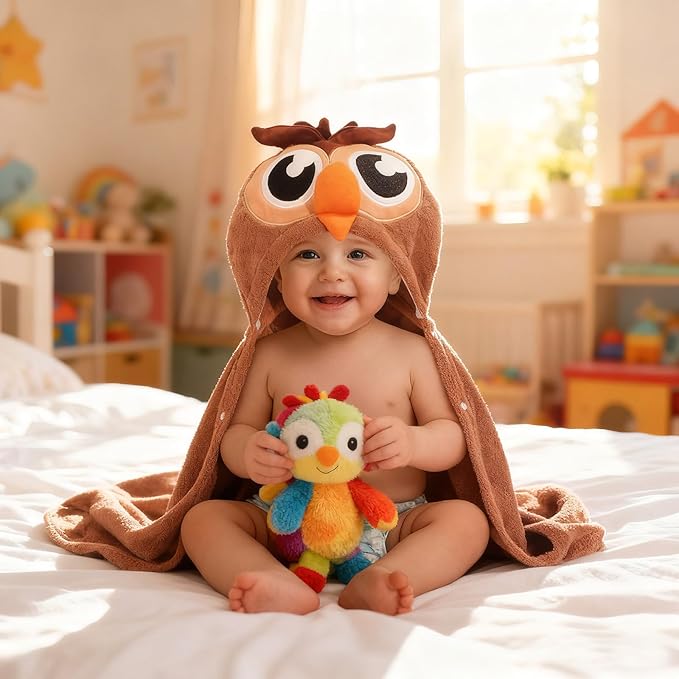 Hooded Towels for Kids, 50" x 32" Large Hooded Bath Towels for Kid, 2 Pack Soft Absorbent Kids Hooded Bath Towel, Thick Animal Hooded Bath Towels for Kids Age 0-5 Years
