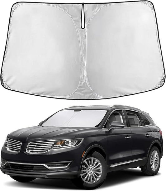 Econour Windshield Sunshade for Lincoln MKX/Nautilus 2016-2019 2020 2021, Sun Visor for Front Windshield & Window Sun Shade Cover, UV Heat Blocker & Protector, Car Accessories