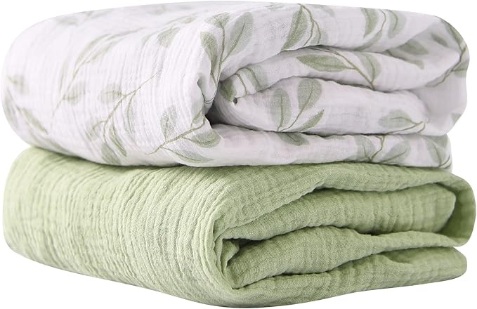 Organic Cotton Muslin Bassinet Sheets, 2 Pack – Soft, Breathable, Universal Fit for Oval, Rectangle & Hourglass Mattresses, Machine Washable, Neutral Colors for Baby Boys & Girls